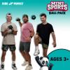Dude Perfect Mini Sports Balls, Kids and Adults Multi-Pack Sports Ball Set, Indoor and Outdoor Play, Includes Football, Basketball and a Soccer Ball view 3