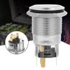 19mm SelfLocking Button SwitchNickel Plated Brass Button SwitchFlat Head Button Switch with Light (Blue) view 4