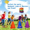 Win SPORTS 3 in 1 Carnival Outdoor Games Combo Set, Soft Plastic Cones Cornhole Bean Bags Ring Toss Games,for Kids Adults Indoor Outdoor Birthday Party Lawn Games Supplies (26 Pieces view 4