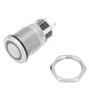 19mm Button Switch40Pcs Nickel Plated Brass Button SwitchFlat Head Button SwitchAutomatic Reset Button Switch with Light (Red) view 1