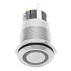 19mm Button Switch40Pcs Nickel Plated Brass Button SwitchFlat Head Button SwitchAutomatic Reset Button Switch with Light (Red) view 4