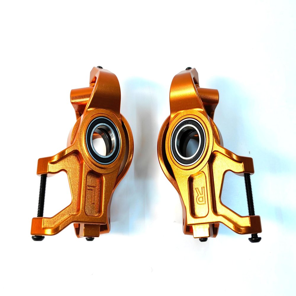 KEBEILEE CNC 7075#Aluminum Front Steering Blocks & C hub for TRAXXAS XRT 1/6 (Orange)