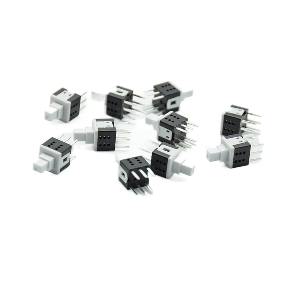10pcs 5.8 * 5.8 Self-Locking/Reset PCB Keyboard Micro Switch Push Tactile Power Self Lock On/Off Latching Switch 6pin Mini 12V0.1A