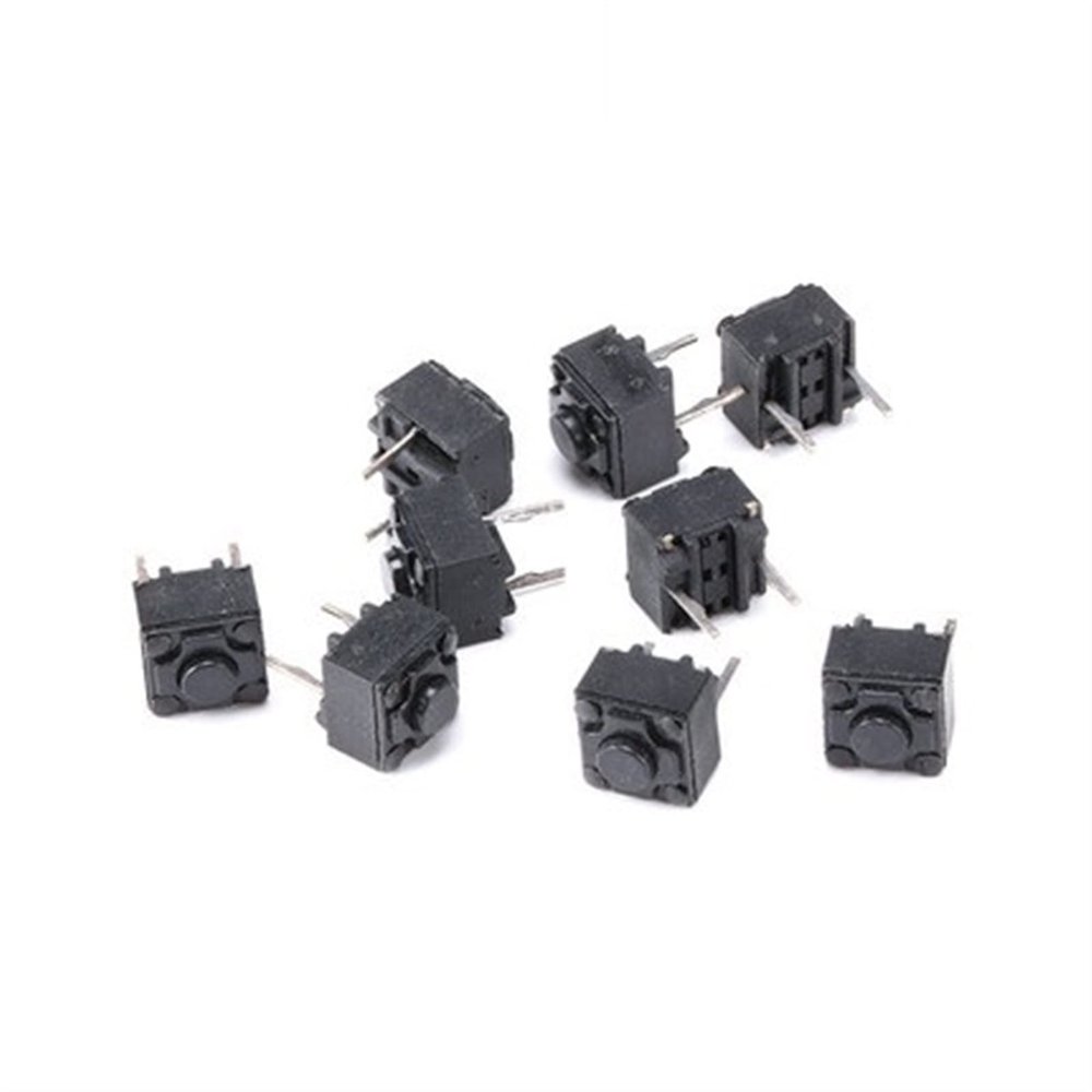 10Pcs 6 * 6 * 5.7/6/7.3mm Mouse Switch Momentary Tactile Tact Push Button Mini Micro Switch Middle 2 Pin (Size : 10Pcs 6X6X5.7) (Size : 10Pcs 6X6X7.3)