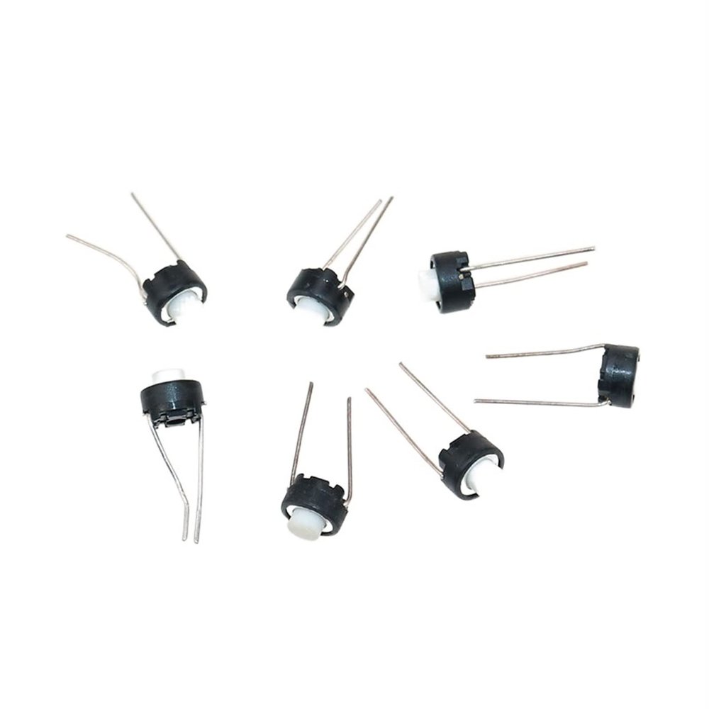 20-100pcs Touch Switch Button 6 * 6 * 5mm DIP 6X6X5 mm Tactile Tact Push Button Micro Switch Momentary for A-L-P-S White (Color : 30 Pcs) (Color : 20 Pcs)
