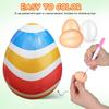 ABOOFAN Plastic Easter Fake Eggs 40Pcs Artificial Chicken Egg Brown White Eggs for Craft Nest DIY Painting Toy Easter Party Home Decor view 3