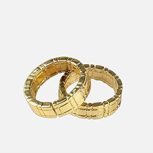 blue-ther Himber Ring MagicTricks Linking Ring Magic Close-up Street Gimmick Props Comedy (Black) (Gold)