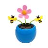 GEUGECY Genikeer Solar Powered Dancing Flower Toys, Cute Bee Butterfly Solar Powered Shaking Head Dancing Flower Car Ornament Dashboard, Flower for Car Dashboard Office Desk Home Decor view 1