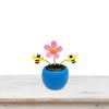 GEUGECY Genikeer Solar Powered Dancing Flower Toys, Cute Bee Butterfly Solar Powered Shaking Head Dancing Flower Car Ornament Dashboard, Flower for Car Dashboard Office Desk Home Decor view 2