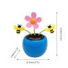 GEUGECY Genikeer Solar Powered Dancing Flower Toys, Cute Bee Butterfly Solar Powered Shaking Head Dancing Flower Car Ornament Dashboard, Flower for Car Dashboard Office Desk Home Decor view 4