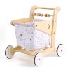 Woodtoe Wooden Baby Walker Doll Stroller | Adjustable Speed Shopping Cart for Toddlers 1-3 | Baby Push Walker - Pretend Play Grocery Cart | Wood Stroller Push Toys for Baby 1 2 3, 1st Birthday Gift view 1