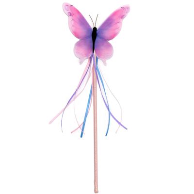 Creative Education Butterfly Wand Imaginative Play for Babies, Toddlers & Little Kids, Includes Wand, Butterfly with Fluttering Wings, Tassels