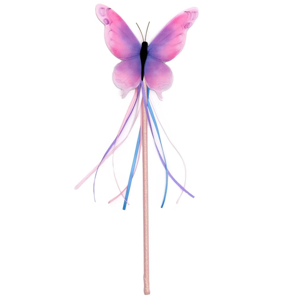 Creative Education Butterfly Wand Imaginative Play for Babies, Toddlers & Little Kids, Includes Wand, Butterfly with Fluttering Wings, Tassels