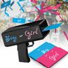 POPUPARTY Gender Reveal Money Gun Shooter with Pink and Blue Prop,Gender Identification of Boys and Girls,Handheld Spray Gun for Party view 1