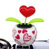 Solar Powered Dancing Figurines Toy | Solar Dancing Figurines | Valentine Solar Dancing Toys | Solar Dance Flower | Heart Swing Dancing Flower In Pots | Dashboard Solar Heart Flower Car Accessorie, 1 view 1