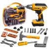 Hibility Kids Tool Set with Tool Box & Electronic Toy Drill, Pretend Play Kids Construction Kits, Toy Tools for Toddlers 3-5, Kids Tool Sets for Boys Ages 4-6 view 1