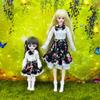 niannyyhouse 1/3 1/4 1/6 BJD Dolls Clothes White Dresses Floral Skirt Bow Headdress Socks Garden Set Ball Jointed Dolls Accessories Dress Up Gift (1/6BJD) view 2