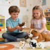 5 Pieces Dog Stuffed Animal with Babies, 16" Mommy Stuffed Corgi Dog Plush with 4 Puppies Plush Inside, Huggable Dogs Pillow Toys and Puppy Surprise for Kids Easter Stuffers Christmas Birthday Gift view 3
