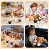 5 Pieces Dog Stuffed Animal with Babies, 16" Mommy Stuffed Corgi Dog Plush with 4 Puppies Plush Inside, Huggable Dogs Pillow Toys and Puppy Surprise for Kids Easter Stuffers Christmas Birthday Gift view 4