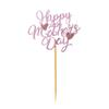 36 pcs Mother's Day Cupcake Topper Happy Mother's Day Pink Party Cake Decorations Cupcake Toppers Picks for Mother's Birthday Party (pink heart) view 2