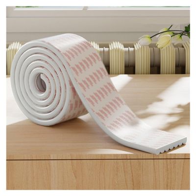 XPLKQXE Furniture Edges Corner Protector Padding, Pre-Taped Tables Proof Bumper Guard, Protective Foam Cushion for Sharp Corners of Cabinets Tables Drawers (Color : Gray, Size : 16.4ft/5m)