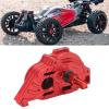 Pyhodi RC Gearbox Cover, Aluminum Alloy Transmission Box Housing with Gear Wheel and Pinion, for ARRMA SENTON Granite Typhon 1/10 RC Car, High Strength, Quiet Operation, Light Weight, Red view 2