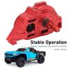 Pyhodi RC Gearbox Cover, Aluminum Alloy Transmission Box Housing with Gear Wheel and Pinion, for ARRMA SENTON Granite Typhon 1/10 RC Car, High Strength, Quiet Operation, Light Weight, Red view 4