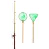 Kisangel Fishing Rod Doll House Decoration - 3 Piece Miniature Fishing Pole Set with Alloy and Wooden Materials for 1 12 Scale Dollhouse Decor view 1