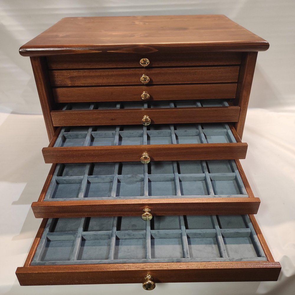 7C-NO-AV Italian Velvet Coins with 7 Drawers to Choose From