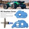 Pyhodi RC Gearbox Cover, Aluminum Alloy Transmission Box Housing with Gear Wheel and Pinion, for ARRMA SENTON Granite Typhon 1/10 RC Car, High Strength, Quiet, Light Weight, Dark Blue view 2