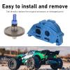 Pyhodi RC Gearbox Cover, Aluminum Alloy Transmission Box Housing with Gear Wheel and Pinion, for ARRMA SENTON Granite Typhon 1/10 RC Car, High Strength, Quiet, Light Weight, Dark Blue view 4