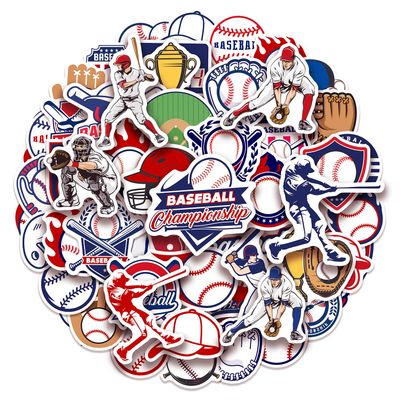 100 Pack Baseball Stickers, Baseball Party Favors, Birthday Decorations