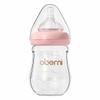 Oberni Glass Baby Bottles,Anti Colic Breastfeeding Bottle with Natural Response Nipple Size S,Wide Neck Slow Flow Baby Bottle for Baby,Newborn,Preemie 0-3 0-6 Month,BPA Free (Pink, 1 Pack, 5 Ounce) view 1