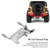 RC Gas Vent Pipe, Drilling Stainless Steel Proof Direct Replacement Simulation Upgrade Parts Fuel Tail Exhaust Pipe for 1/10 RC Crawler view 2