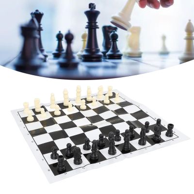 Folding Portable Chess Set, 2 in 1 Reversible Chinese Chess Checkers Kit, Complete Set with 32pcs Chess Pieces and 24pcs Checkers, Suitable for Travel Outdoor, Family Gatherings