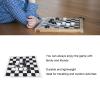 Folding Portable Chess Set, 2 in 1 Reversible Chinese Chess Checkers Kit, Complete Set with 32pcs Chess Pieces and 24pcs Checkers, Suitable for Travel Outdoor, Family Gatherings view 4