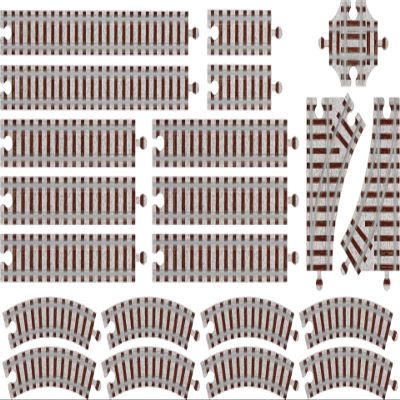 Wooden Train Track - Track Pack #2 - Made in USA - 21 Pieces
