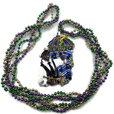 Band Leader Second Line Mardi Gras Bead Necklace New Orleans Parade Jazz