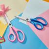 SLEMOON 7" Real Left handed Student Scissors, Premium Stainless Steel Blades Shears for Age 8~12,Ergonomic Semi-Soft ABS Rubber Grip, Suitable for School, Office and Family Daily Use,Pink view 2