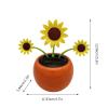 GEUGECY Genikeer Solar Powered Dancing Flower Toys, Cute Bee Butterfly Solar Powered Shaking Head Dancing Flower Car Ornament Dashboard, Flower for Car Dashboard Office Desk Home Decor view 4