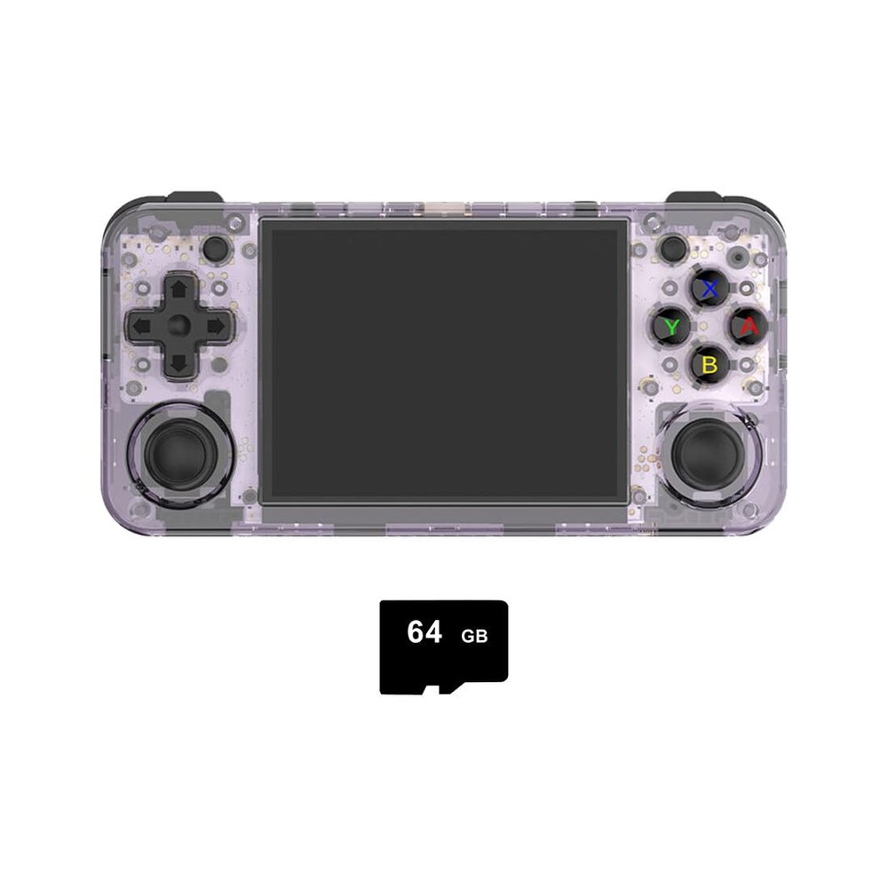 ZYGLO RG35XX Handheld Retro Arcade Game Console, 3.5-inch IPS Screen Linux System, 64G 4800 Games (Purple)