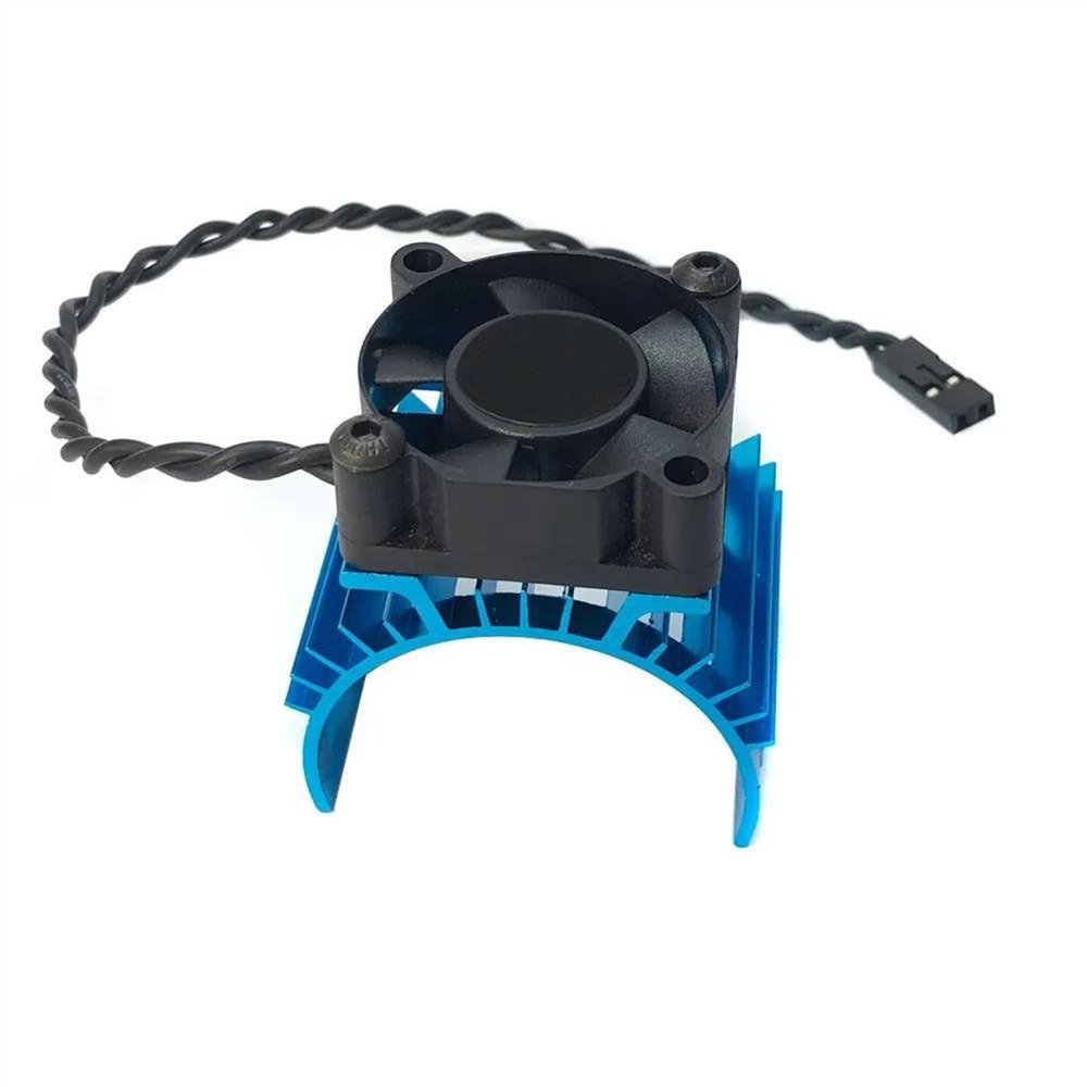 ALBARAY Upgrade Parts Compatible with Wltoys for YSIDO RC Car 540 550 3650 3660 3665 Brushless Electric Motor Cover HeatSink Cooling Fan 124017 124016 Parts (Color : 2)