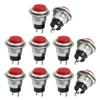 NIXCON 10pcs Red SPST Momentary 12mm Push Button Switch AC125V 6A 250V 3A view 1