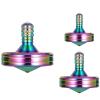 LOQATIDIS Precision Metal Spinning Top, The Easiest to Spin, Long Spin time Exceed 8 Mins, Support Handstand Rotation, Kill Time Relief Stress ADHD Anti-Anxiety Fidget Toys (3PCS L+M+S, Colorful) view 1
