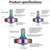 LOQATIDIS Precision Metal Spinning Top, The Easiest to Spin, Long Spin time Exceed 8 Mins, Support Handstand Rotation, Kill Time Relief Stress ADHD Anti-Anxiety Fidget Toys (3PCS L+M+S, Colorful) view 2