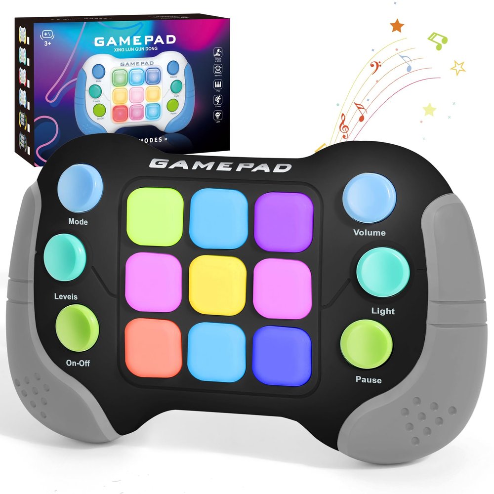 AOTIBO Fast Push Fidget Toys Handle, Flashing Handheld Game for Kids Teens Adults, Electronic Brain & Memory Game, Quick Push Buttons Gamepad, Xmas Birthday Gifts STEM Toys for Boys Girls