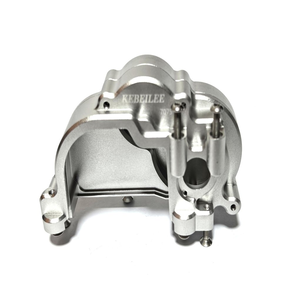 KEBEILEE CNC Aluminum Center Transmission Housing for LOSI RZR 1/10 (Silver)
