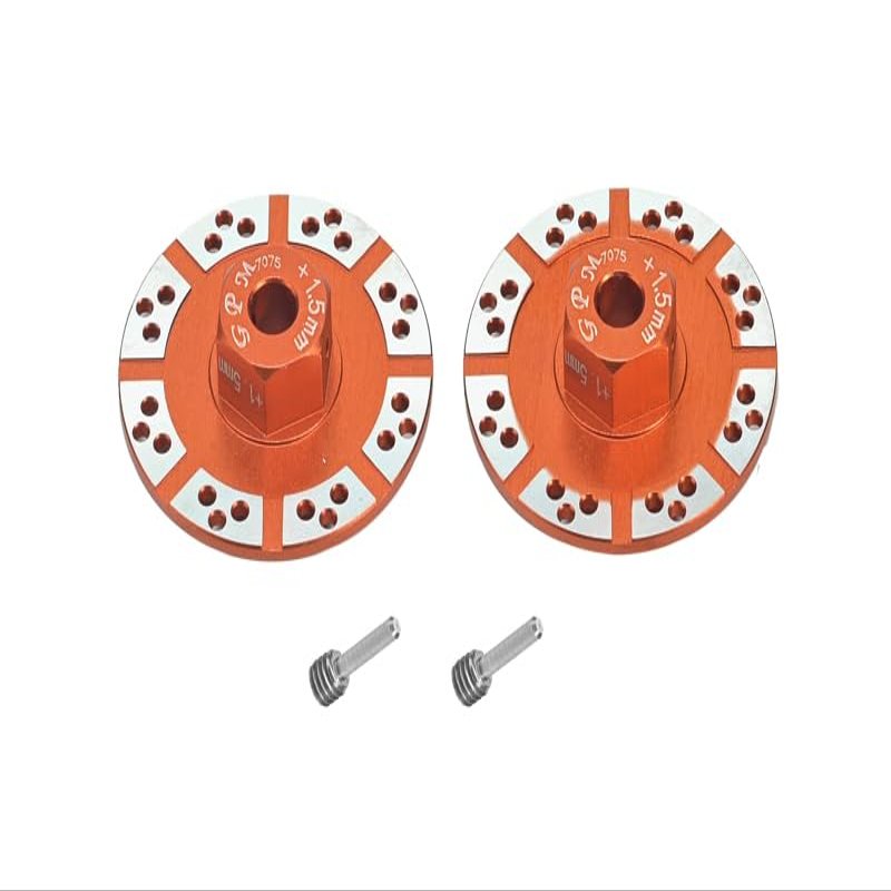 GPM Upgrades Aluminum 7075 +1.5Mm Hex With Brake Disk With Silver Lining for 1/10 Baja Rey Desert Truck-Los03008 (orange)