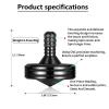 LOQATIDIS Precision Metal Spinning Top, The Easiest to Spin, Long Spin time Exceed 8 Mins, Support Handstand Rotation, Kill Time Relief Stress ADHD Anti-Anxiety Fidget Toys (M, Black) view 2
