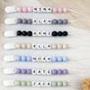 2pcs Personalized Name Baby Pacifier Clips Custom Pacifier Chain Holder for Baby Newborn Gift (A) view 2